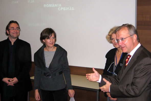 Knut Neumayer, Alexandra Stiglmayer, and Olli Rehn