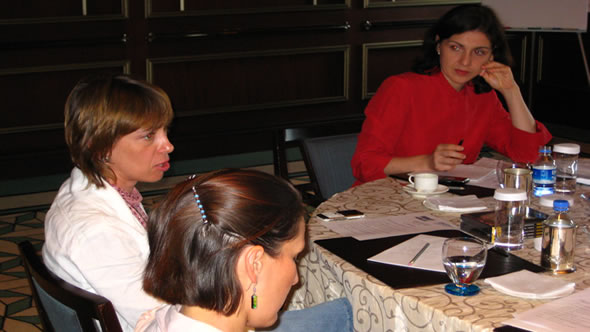 Milica Delevic, Verena Knaus (ESI), and Sandra Breka (Bosch Stiftung)