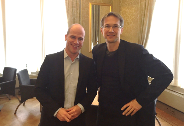 With Diederik Samsom at the Parliament in The Hague (February 2016)