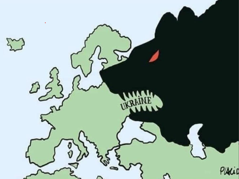 Europe and Russia. Cartoon: 