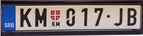 License plate: (Kosovska) Mitrovica or KM