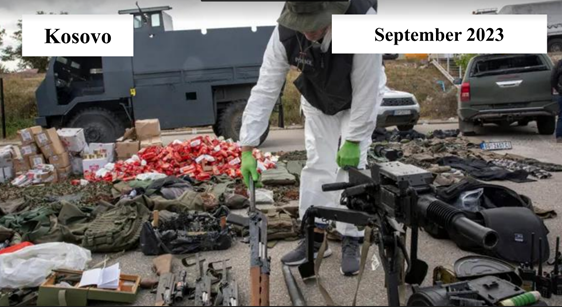 Weapons seized on 24 September 2023 in the North of Kosovo