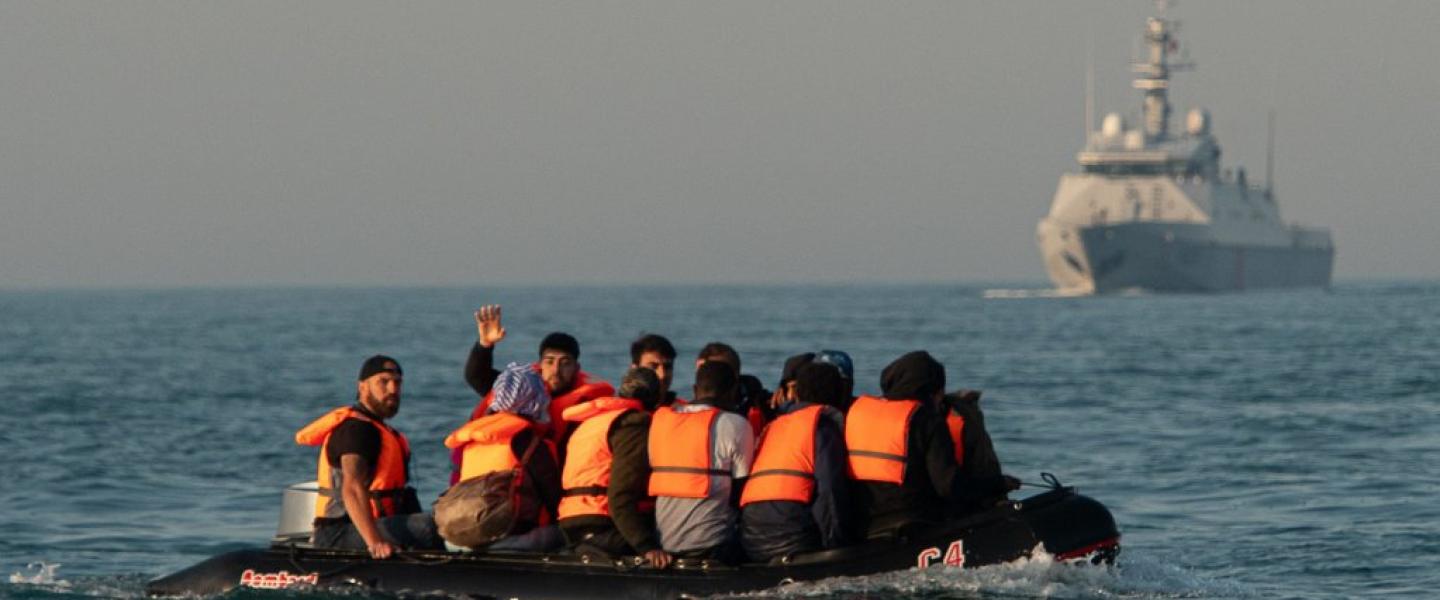 Irregular migrants in the English Channel. Photo: Human Rights at Sea