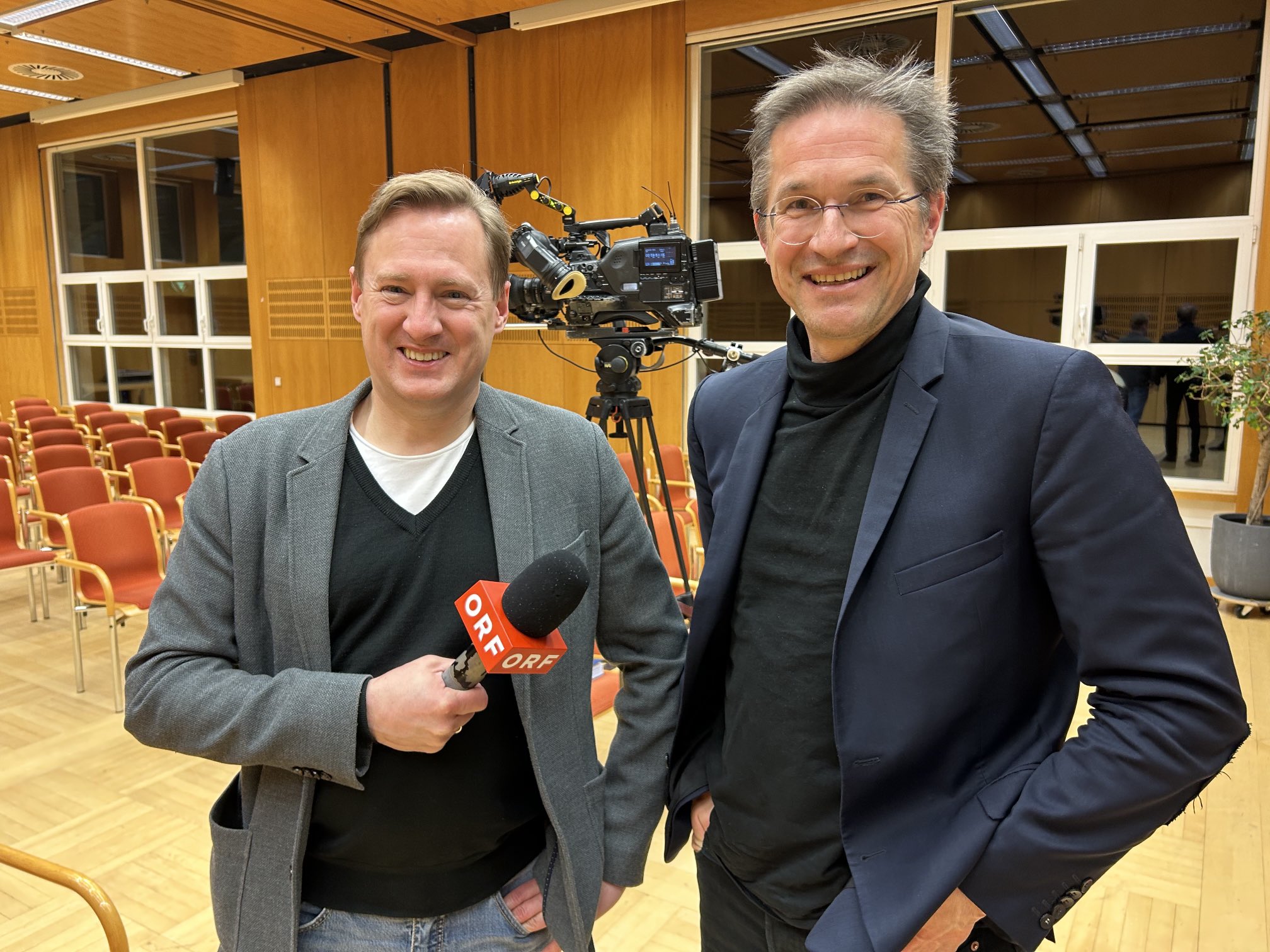 Gerald Knaus with Austrian TV. Photo: ESI