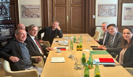 Gerald and Kristof at a meeting in Vienna 