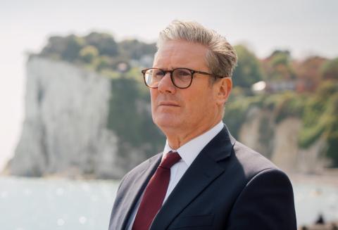 Keir Starmer, the new British Prime Minister at the cliffs of Dover