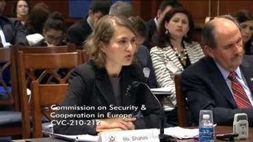 Besa Shahini at US Congressional Hearing (May 2013)
